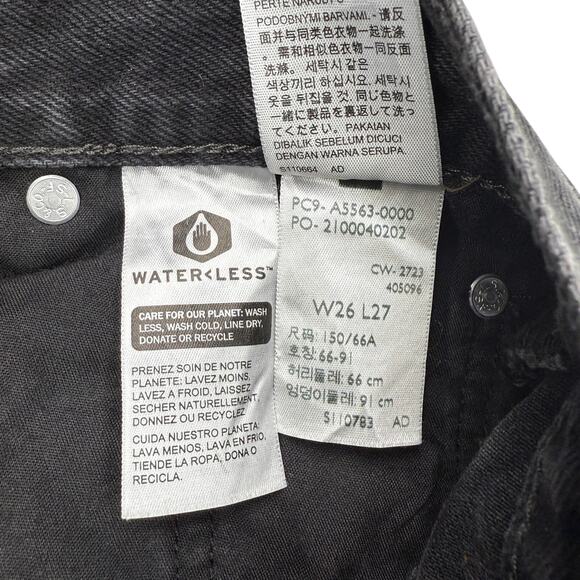 NWT LEVI'S Premium Middy Ankle Bootcut Jean Sz 26  Play My Game Black - Picture 8 of 9